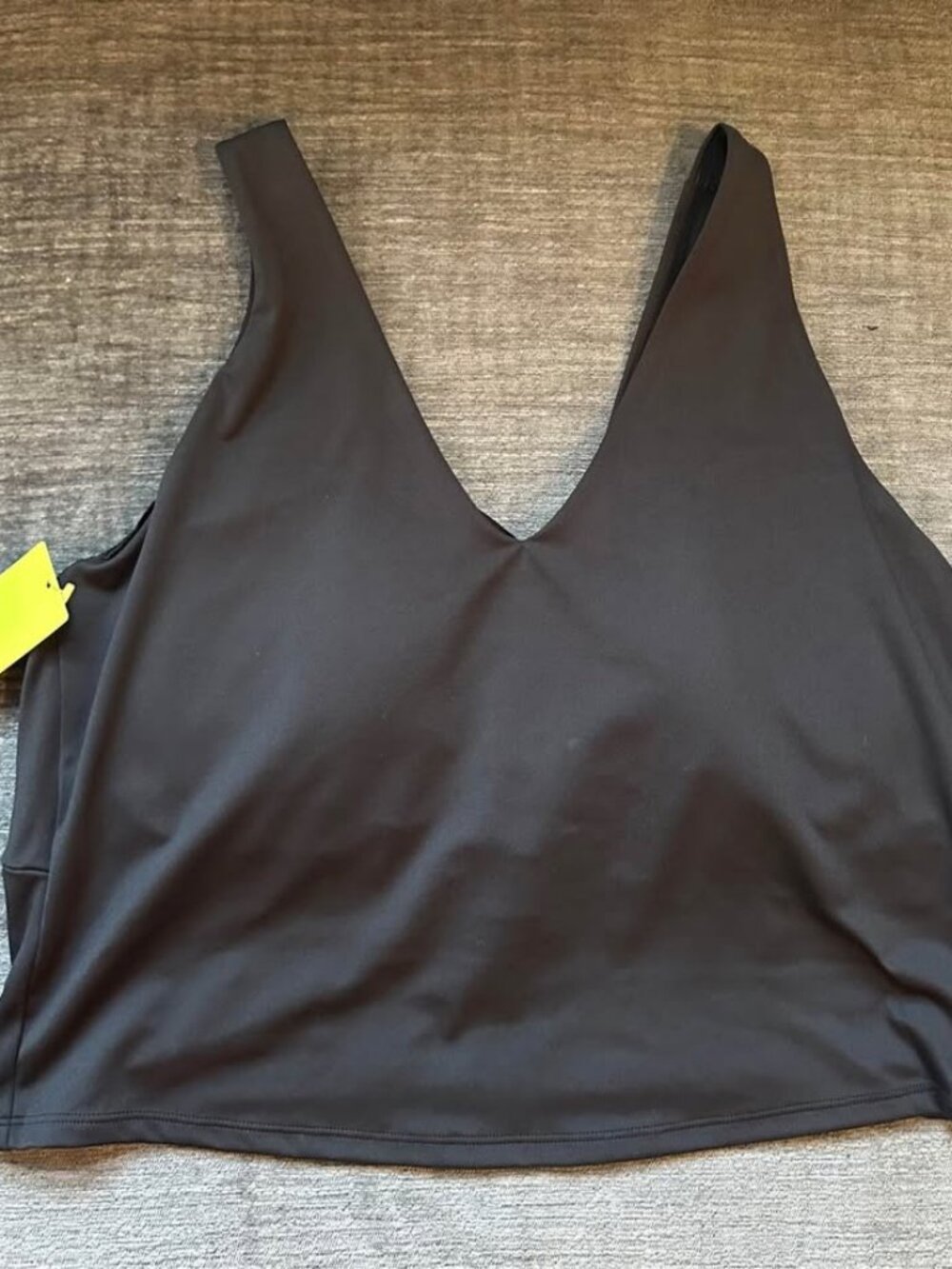 NEW All in Motion Light Support Black V- Neck Crop Sports Bra Top 2X
